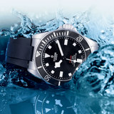 Tudor Pelagos Black Dial Grey Steel Strap Watch for Men - M25407N-0001