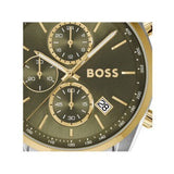 Hugo Boss Grand Prix Chronograph Grey Dial Two Tone Steel Strap Watch for Men - 1514252 Buy Now By Hugo Boss