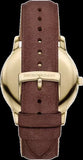 Emporio Armani Minimalist Quartz Gold Dial Brown Leather Strap Watch for Men - AR11610 Buy Now By Emporio Armani