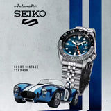 Seiko 5 Sports SKX Racers Heritage Velocity Blue Dial Silver Steel Strap Watch for Men - SSK045K1 Authentic Buy Shop Now