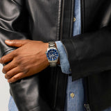 Seiko 5 Sports SKX Street Denim Blue Dial Silver Steel Strap Watch for Men - SRPL77K1 Authentic Buy Shop Now