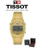 Tissot PRX Digital Quartz Gold Dial Gold Steel Strap Watch for Men - T137.463.33.020.00 Buy Now By Tissot