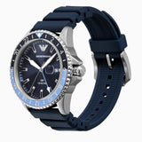 Emporio Armani World Explorer GMT Blue Dial Blue Rubber Strap Watch for Men - AR11592 Buy Now By Emporio Armani