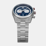 Emporio Armani Racer Chronograph Blue Dial Silver Steel Strap Watch for Men - AR11676 Buy Now By Emporio Armani