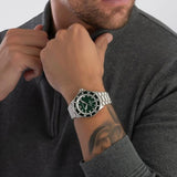 Emporio Armani Sea Explorer Green Dial Silver Steel Strap Watch for Men - AR60080 Buy Now By Emporio Armani
