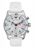 Emporio Armani Sportivo Chronograph White Dial White Rubber Strap Watch for Men - AR5947 Buy Now By Emporio Armani