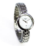Tissot T-Lady Flamingo Diamonds Mother of Pearl Dial SIlver Steel Strap Watch for Women - T094.210.11.116.02 Authentic Buy Shop Now