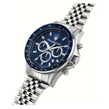 Maserati SFIDA Chronograph Blue Dial Silver Steel Strap Watch for Men - R8873640025 Authentic Buy Shop Now