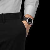 Tissot PR 100 Black Dial Black Leather Strap Watch for Men - T150.410.16.051.00 Authentic Buy Shop Now