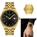 Tissot Ballade Quartz Black Dial Gold Steel Strap Watch for Men - T156.410.33.051.00 Authentic Buy Shop Now