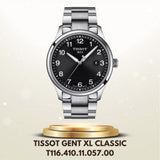 Tissot T-Sport Gent XL Black Dial Silver Steel Strap Watch for Men - T116.410.11.057.00 Authentic Buy Shop Now