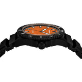 Emporio Armani World Explorer Orange Dial Black Silicone Strap Watch for Men - AR11684 Buy Now By Emporio Armani