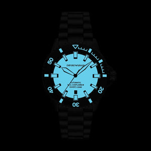 Emporio Armani Sea Explorer Turquoise Blue Dial Black Steel Strap Watch for Men - AR60084 Buy Now By Emporio Armani