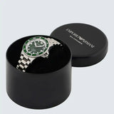 Emporio Armani Sea Explorer Green Dial Silver Steel Strap Watch for Men - AR60088 Buy Now By Emporio Armani
