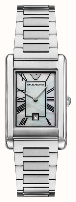 Emporio Armani Gino Mother of Pearl Dial Silver Steel Strap Watch for Men - AR11664 Buy Now By Emporio Armani