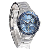 Hugo Boss Runner Chronograph Blue Dial Silver Steel Strap Watch for Men - 1514143 Buy Now By Hugo Boss