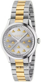 Gucci G Timeless 18K Gold Silver Dial Two Tone Steel Strap Watch for Women - YA1265032 Authentic Buy Shop Now