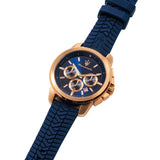 Maserati Successo Chronograph Blue Dial Blue Silicone Strap Watch for Men - R8871621034 Authentic Buy Shop Now