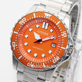 Citizen Mechanical Automatic Orange Dial Silver Steel Strap Watch for Men - NJ0128-80X Buy Now By Citizen