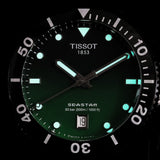 Tissot Tissot Seastar 1000 Quartz Green Dial Black Steel Strap Watch for Men - T120.410.33.091.00 Authentic Buy Shop Now