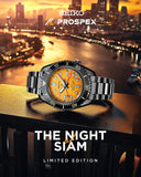 Seiko Prospex The Night of Siam Limited Edition Yellow Dial Silver Steel Strap Watch for Men - SPB487J1 Authentic Buy Shop Now