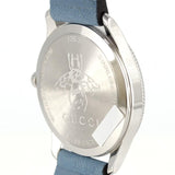 Gucci G Timeless Silver Dial Blue Leather Strap Watch for Women - YA1265039 Authentic Buy Shop Now