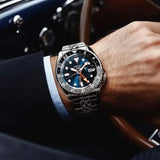Seiko 5 Sports SKX Racers Heritage Velocity Blue Dial Silver Steel Strap Watch for Men - SSK045K1 Authentic Buy Shop Now