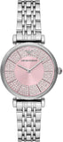 Emporio Armani Gianni T-Bar Pink Dial Silver Steel Strap Watch for Women - AR11686 Buy Now By Emporio Armani