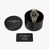 Emporio Armani Sea Explorer Black Dial Two Tone Steel Strap Watch for Men - AR60089 Buy Now By Emporio Armani