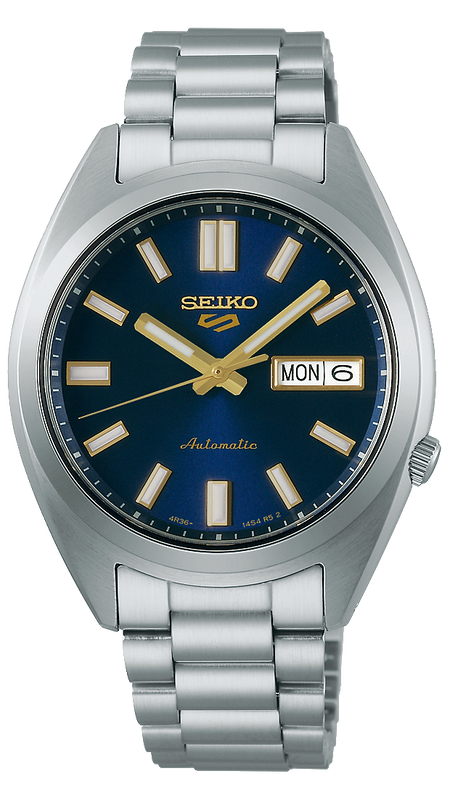 Seiko 5 Sports Automatic Blue Dial Silver Steel Strap Watch for Men - SRPL55K1 Authentic Buy Shop Now