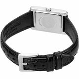 Emporio Armani Two Hand Crystals Silver Dial Black Leather Strap Watch for Women - AR11623 Buy Now By Emporio Armani