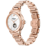 Emporio Armani Mia Meccanico Mother of Pearl Dial Rose Gold Steel Strap Watch for Women - AR60072 Buy Now By Emporio Armani