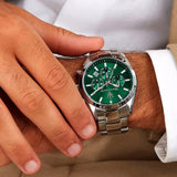 Maserati Attrazione Chronograph Green Dial Silver Steel Strap Watch for Men - R8853151011 Authentic Buy Shop Now