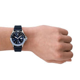 Emporio Armani World Explorer GMT Blue Dial Blue Rubber Strap Watch for Men - AR11592 Buy Now By Emporio Armani