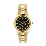 Gucci G Timeless 18K Gold Black Dial Gold Steel Strap Watch for Women - YA1265037 Authentic Buy Shop Now