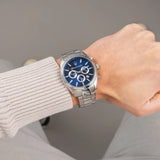 Maserati Attrazione Chronograph Blue Dial Silver Steel Strap Watch for Men - R8853151005 Authentic Buy Shop Now