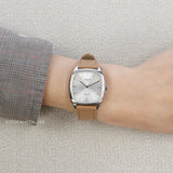 Tissot Stylist Quartz Silver Dial Brown Leather Strap Watch for Women - T159.909.16.031.00 Authentic Buy Shop Now