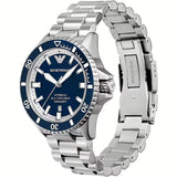 Emporio Armani cBlue Dial Silver Steel Strap Watch for Men - AR60079 Buy Now By Emporio Armani
