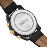 Hugo Boss Trace Chronograph Black Dial Black Leather Strap Watch for Men - 1514003 Authentic Buy Shop Now
