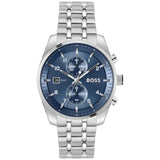 Hugo Boss Skytraveller Chronograph Blue Dial Silver Steel Strap Watch for Men - 1514216 Authentic Buy Shop Now