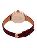 Emporio Armani Mia Mother of Pearl Dial Red Leather Strap Watch for Women - AR11646 Buy Now By Emporio Armani