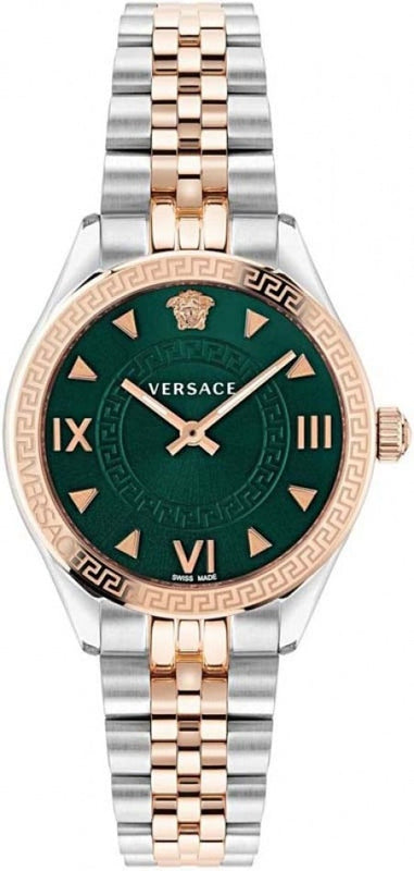 Versace Hellenyium Quartz Green Dial Two Tone Steel Strap Watch for Women - VE2S00422 Buy Now By Versace
