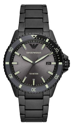 Emporio Armani World Explorer Black Dial Black Steel Strap Watch for Men - AR11398 Buy Now By Emporio Armani