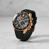 Hugo Boss Runner Chronograph Black Dial Black Silicone Strap Watch for Men - 1514168 Buy Now By Hugo Boss