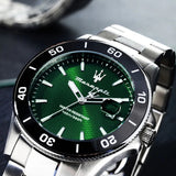Maserati Competizione Green Dial Silver Steel Strap Watch for Men - R8853100038 Authentic Buy Shop Now