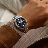 Seiko 5 Sports Automatic Blue Dial Silver Steel Strap Watch for Men - SRPL55K1 Authentic Buy Shop Now