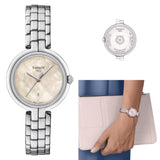 Tissot T-Lady Flamingo Diamonds Mother of Pearl Dial SIlver Steel Strap Watch for Women - T094.210.11.116.02 Authentic Buy Shop Now
