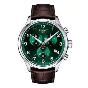Tissot Chrono XL Classic Green Dial Brown Leather Strap Watch for Men - T116.617.16.092.00 Authentic Buy Shop Now