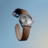Tissot PRC 100 Solar Quartz Silver Dial Brown Leather Strap Watch for Men - T151.422.16.031.00 Authentic Buy Shop Now