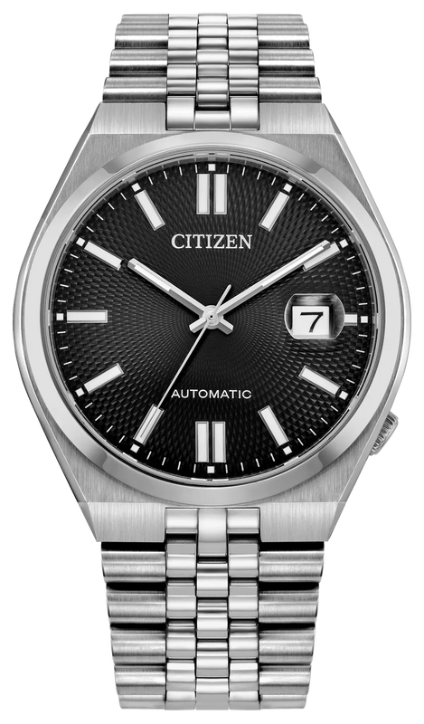 Citizen Tsuyosa 60 Automatic Black Dial Silver Steel Strap Watch for Men - NK0020-55E Authentic Buy Shop Now